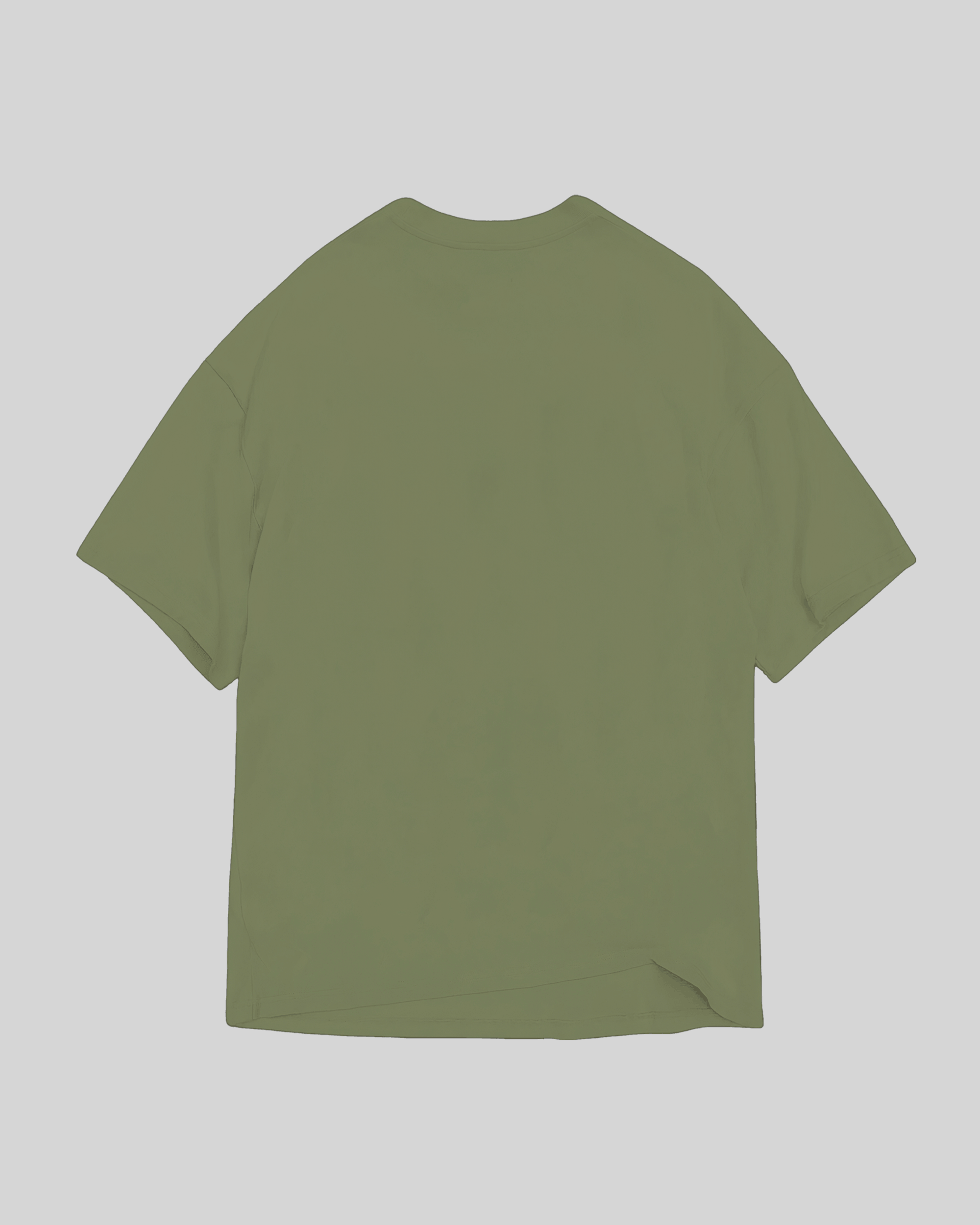 Green heavyweight t-shirt product back detail