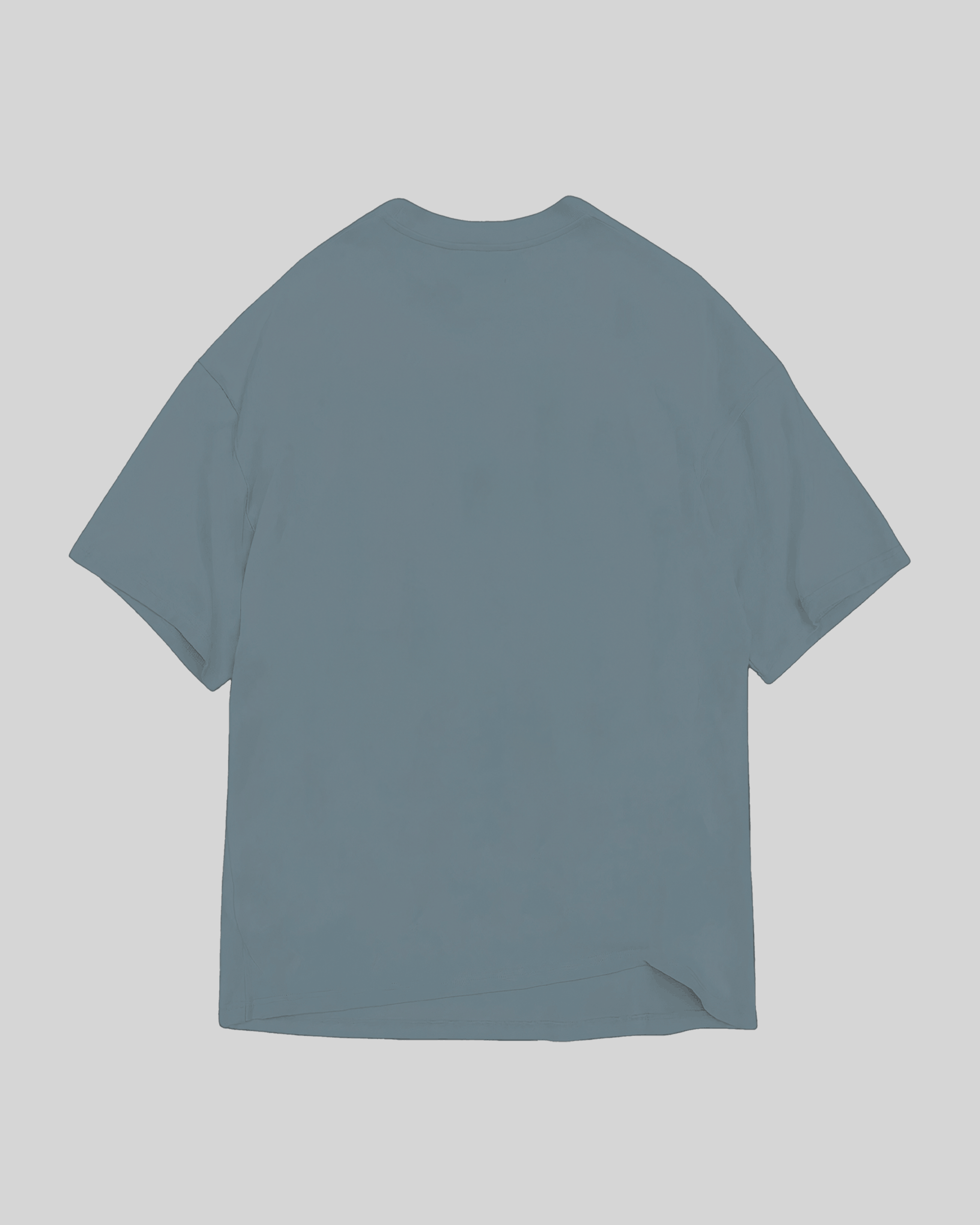 Stone grey heavyweight t-shirt product back detail
