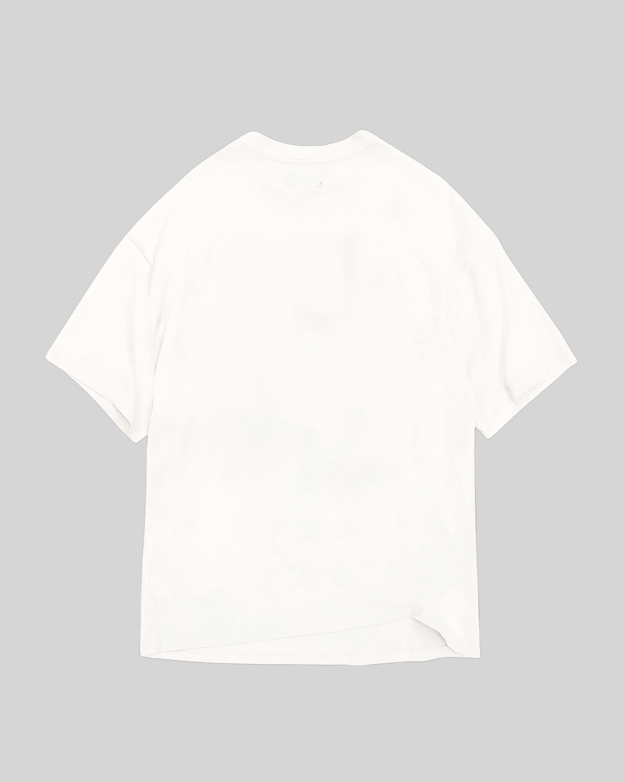 White heavyweight t-shirt product back detail