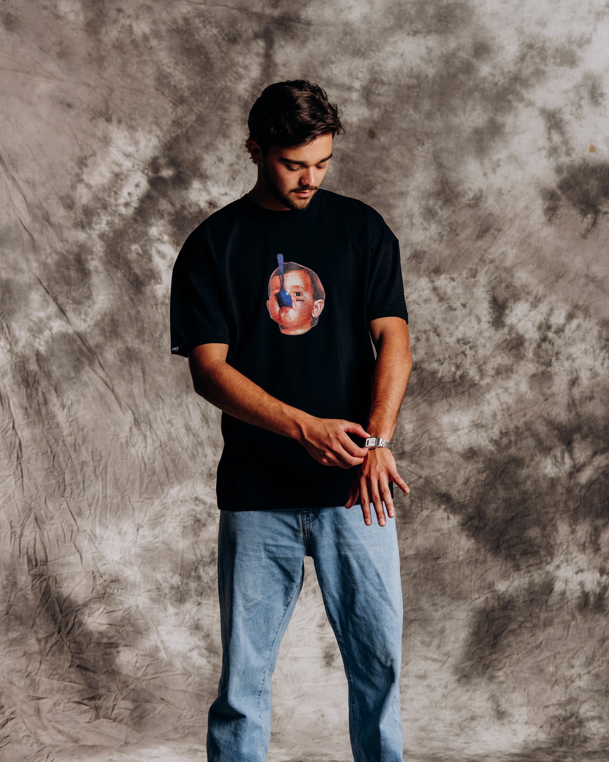 Mudguard Spoon Kid Black Tee model front view