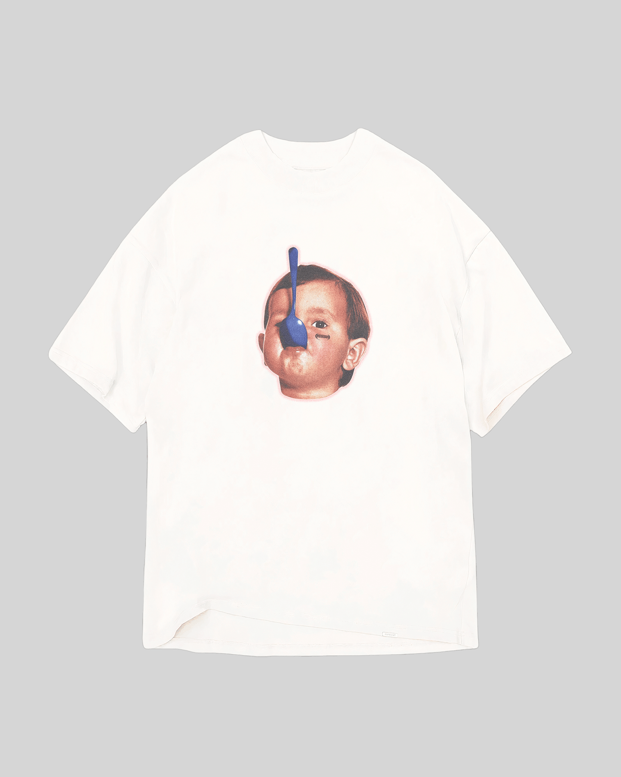 Spoon Kid White Tee product front flat lay showing artwork