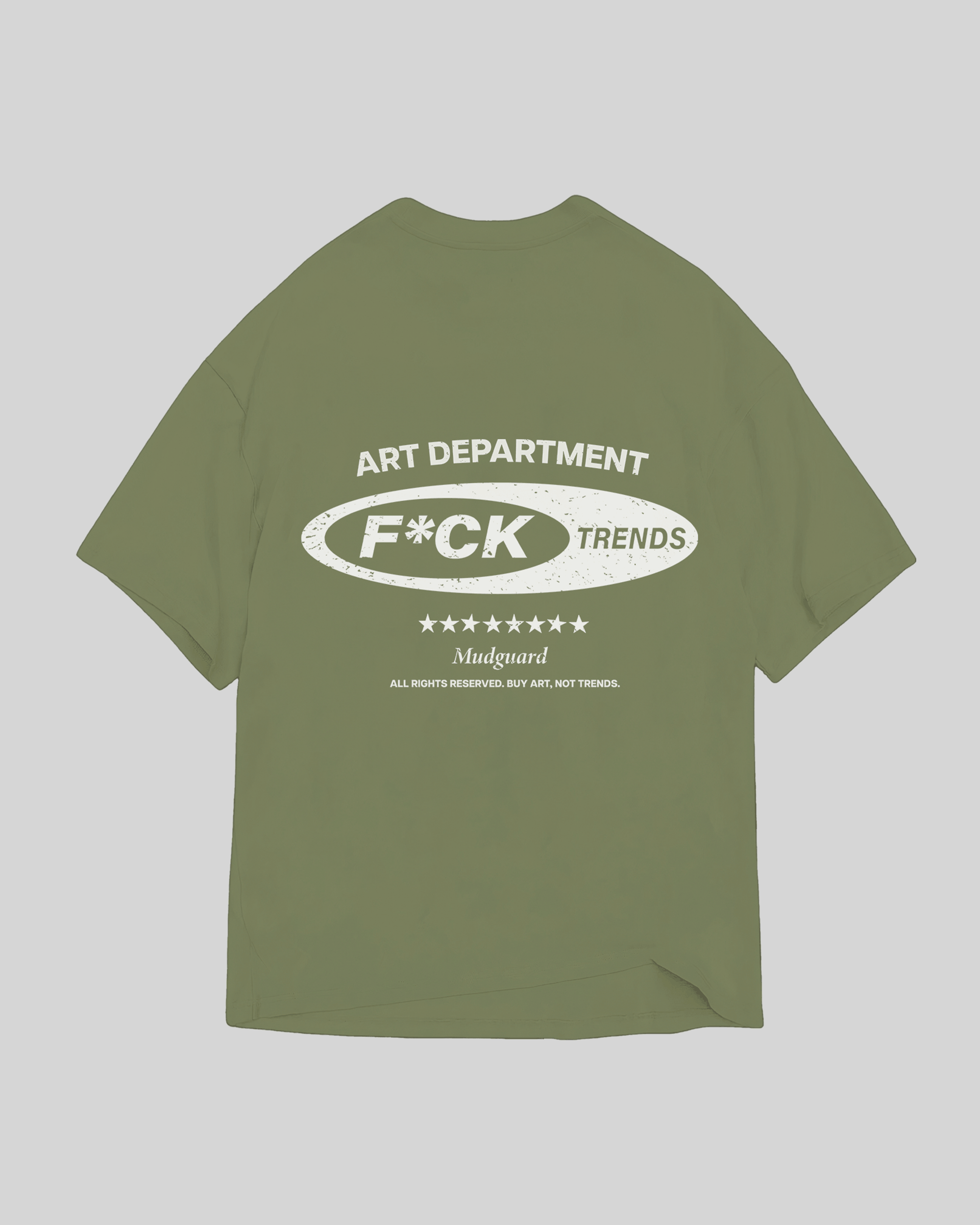 Green statement t-shirt product back detail